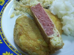 Omelete de Kitute, Arroz e Farofa