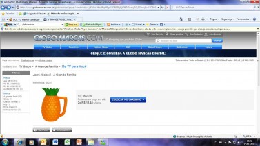 Site da Globo Marcas (15/01/2011 - R$ 24,90 unidade)
