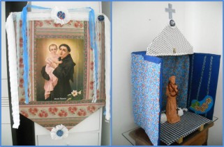 Estandarte e Oratório de Santo Antônio - Feitos pela amiga Silvana, de Salvador!